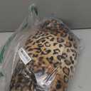 Leopard Print Bolster Pillow, Round Pillow for Bed with Removable Washable Cover, Cylinder Pillows for Head, Neck, Back and Legs Cervical Neck Pillow Sleeping 5.5 x 17 Inch