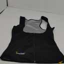 Junlan Sauna Suit for Women Waist Trainer Vest for Women Sweat Tank Top Shaper for Women with Zipper (Large, Black)