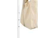 Blulu Heavy Duty Adjustable Shopping Bag Rack Metal Rack for Retail Store Chrome Handbag Display Stand for Trade Show Boutique Small Business, 45 Inch(1 Pcs,White)