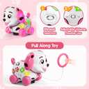 ToddlerCley Musical Puppy Toys for 1 Year Old Girl Gifts, 1st Birthday Gril Gift, Bilingual Baby Toy 6-12-18 Months, Learning Toy for 1 Year Old Boy Present with Sound Light