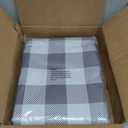 Simple Deluxe Buffalo Plaid Blackout Curtains Panels for Living Room, Bedroom Farmhouse Courtyard Style Room Darkening Thermal Insulated Kitchen Curtains, 37" W x 63" L, White and Gray