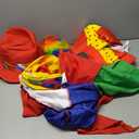 Yahenda 7 Pcs Clown Costume Set Halloween Cosplay Clown Red Nose Wig Shoes Hat Accessories Circus Carnival Party (Medium)