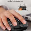 Redragon Wireless Mouse for Laptop, 2.4G Optical Computer Mouse 5-Level 4000DPI, Office Cordless USB Mice, 6 Buttons, 18 Months Battery, Portable for PC, Chromebook, Wins, Mac, Small to Medium Hand