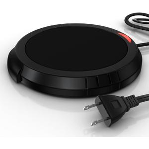 Candle Warmer Plate Safely Releases Scents Without a Flame- Used as Candle Jar Warmer, Candle Melter, Coffee Warmer, Mug Warmer, Cup Warmer in Your Home & Office (Black)