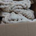Admitrack Chunky Knit Blanket Throw 51"x63", 100% Hand Knit Chenille Throw Blanket for Sofa & Home Decor, Soft and Cozy Knitted Throw Blankets (Ivory51"x63")