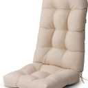 Crestlive Products Adirondack Chair Cushion, Outdoor Rocking Chair Cushion Waterproof Fade Resistant 50x20x4 Inch, High Back Thick Patio Replacement Cushion, Beige (1-Piece)