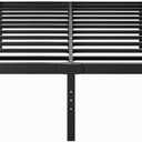 18 Inch High Platform Metal Queen Size Bed Frame, Queen Bed Frameno Box Spring Needed, Easy Assembly, Heavy Duty, Noise Free, Black