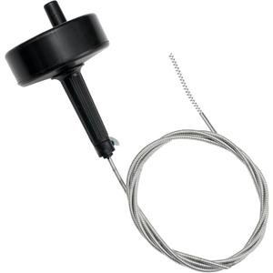 Drain Snake for Bathtub, Sink, Shower  1/4" x 15' Galvanized Plumber Snake Tool  Rust-Resistant Drain Clog Remover Tool with Locking Thumb Screw - Black/Silver