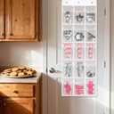 Cookie Cutter Storage Bag, Cake Decorating Supplies Accessories Bag, 15 Large 7 x 5.5 inches Pockets Hanging Transparent Cookie Cutter Organizer on The Door, Baking Supplies Storage