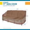 DUCKCOVERS Ultimate Waterproof Outdoor Loveseat and Sofa Cover, 77"W x 37"D x 35"H