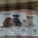 JOLLYVOGUE Calming Dog Bed Medium Size Dog, 31in Donut Washable Medium Pet Bed, Anti-Slip & Anti-Anxiety Fluffy Faux Fur Round Dogs Bed, Fits up to 45 lbs Pets (Dark Pink)