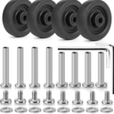 Zoofen 4 Pcs Luggage Wheels Replacement 50x15mm Rubber Suitcase Replacement Wheels Wear-Resistant Repair Casters for Luggage(ZPF01)