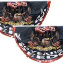 2 Pcs 250 Anniversary Fan Flag,Blessings America USA Flag 250th,1776-2026 Commemorative,4th of July Anniversary Celebration,with Eagle Design,Half Fan Flag Patriotic Holiday decorations,3 x 6 Ft.