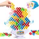LIMYIOM 48Pcs Tetra Tower Game, Family Board for 2 Players Family Games, Christmas Stocking Stuffers for Teen Boys, Girls, Kids, Adults, Building Blocks Balance Games Toys for Family and Classroom