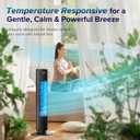 LEVOIT Classic 36 inch Tower Fan for Bedroom, 25ft/s Airflow Standing Fan that Blows Cold Air for Home, 90 Oscillation, Quiet 28dB, Remote, 12H Timer, 5 Speeds, 4 Modes with Smart Sensor, Black