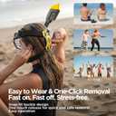 Snorkeling Gear for Adults Teen, Full Face Snorkel Mask with Ear Equalization, Quick Release Anti-Leak and Anti-Fog with Mesh Bag, Flexible Dry Top Snorkel, Beach, Pool