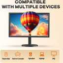 22 inch TV, Portable TV with Upgraded Antenna, HDMI/USB/AV Input | 2 in 1 Stand, Small Television for Kitchen, Home, Cars, RV, Office