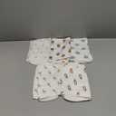 5-Pack Muslin Burp Cloths Baby Boy, Girl - Very Absorbent Baby Burp Cloth Rags, 8-Layers Viscose Derived from Bamboo Cotton Muslin Towel, Super Soft Spit Up Rags, No Shrink Washcloths (The Wild)