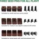 Soil Blocker, 2 Inch Soil Block Maker with 3 Sizes Seed Pins & Comfortable Handle 4 Cell Handlheld Soil Blocking Tool for Seed Starting, Grow Seedling, Outdoor Plants, Greenhouses, Garden