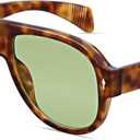 Retro Aviator Sunglasses for Women Men Trendy 70s Vintage Plastic Square Eyewear Tinted Lenses Sunnies