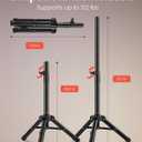 Moukey MPA80 PA System, 8 Inch Active & Passive Powered Rechargeable PA Speakers, 600W Peak Power, with 2 Tripod Stands, Wired Microphone, Remote Control, Support BT/USB/TF/FM/AUX