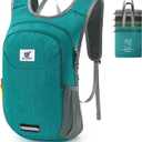 SKYSPER Small Hiking Backpack 10L Packable Lightweight Back Pack Foldable Travel Daypack for Women Men (Cyan)