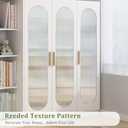 Beautyhero Window Privacy Film, Frosted Reeded Glass Cling, 3D Decorative Coverings with UV Blocking, Adhesive Stickers for Bathroom Doors Cabinet (23.6x78.7 In, Translucent)