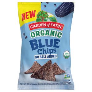 3 x Garden of Eatin' Organic No Salt Blue Corn Tortilla Chip 14 oz (EXP 09/07/26)