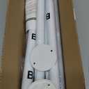 Coat Rack Freestanding, 56 to 125 inch Adjustable Tension Rod Coat Tree with 12 Hooks for Hanging Plant,Coat, Jacket, Hat, Scarf, Suitable for Living Room, Balcony, Kitchen White