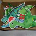 12 Pcs 12 Pcs Dino Ornaments for Christmas Tree 6'' Felt Dinosaur Hanging Ornament Cute Christmas Tree Decor Dinosaur Ornament for Holiday Themed Birthday Party Xmas Favors