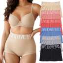 Women's Seamless Boyshort Underwear 6-Pack - No Tag, Stretchy Breathable Panties, 6 Color Comfy Soft (M)