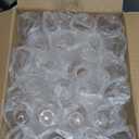 Munfix Disposable Plastic Wine Glasses, Stemless 12 oz Clear Shatterproof Cups, BPA-Free, 48 Pack