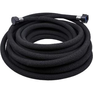 Durable Soaker Hose - Saves 70% Water, Waters Roots Directly for Plants, Flexible & Easy Setup for Garden Beds, Vegetables, Flowers, Black, 50FT