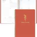 Simple Weekly Planner Undated & To Do List Notebook with Habit Tracker - 6.5x9.25" 60 Sheets Terracotta - Spiral Weekly Planner Notepad for Work and Life Tasks Journal - Minimalist Undated Planners, 3 Pack