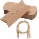 Mr. Pen- Kraft Pillow Boxes, 6.3x3.4x1.3 in, 25 Pack with Jute Twines, Kraft Gift Boxes, Paper Boxes for Gifts, Paper Pillow Candy Box, Pillow Boxes Craft, Favor Gift Boxes, Pillow Gift Boxes, Fathers Day Gift