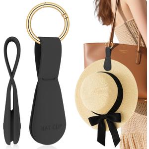 Magnetic Hat Clip 1-Pack - The Black Hat Clip for Travel on Bag, Magnetic Hat Rack for Bag, and Secure Hats Holder for Travel on Caps & Beach Hats, Vacation Essentials