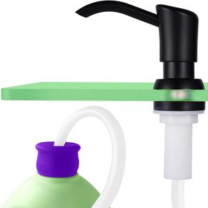 GAGALIFE Built in Counter Soap Dispenser for Kitchen Sink and Extension Tube Kit, Anti-Leakage Upgrade with 40" Tube No More Top Refill (Matte Black)