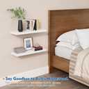 White Floating Shelves 24 Inch, Wall Mounted Bathroom Shelves Over Toilet