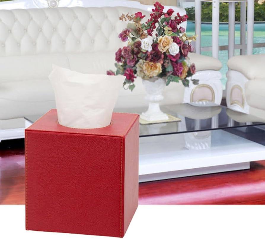 Tissue Box Holder Square Tissue Box Cover Used in Bathroom Dressing Table Hotel Living Room Dormitory Bedside Table Dining Table or Office Tissue