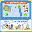 30 Pack-210+ Piece Sports Stationery Gift Set, Valentines Day Gifts Cards for Kids Classroom Exchange Prize, Valentine's Sports Party Favors with Cards Cups Pencils Rulers Stickers Erasers