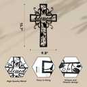 Rajukit Christian Wall Crosses for Home Decor-Premium Metal Cross Wall Decor,Elegant Spiritual Cross for Wall with Timeless Design-Blessed