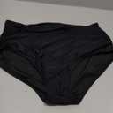 Zmart Women High Waisted Bikini Bottoms Tummy Control Full Coverage Swim Bottom Front Ruched Bathing Swimsuit (X-Large, Black)