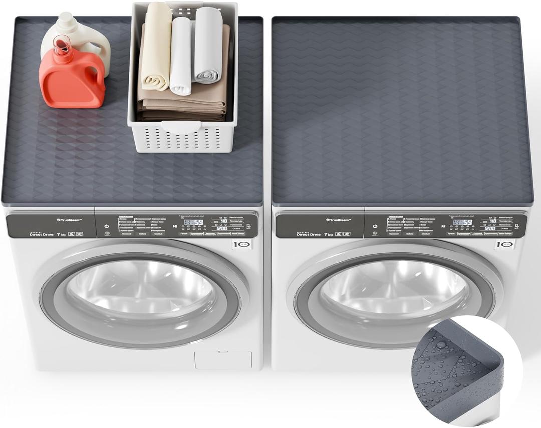 Washer Dryer Countertop, Laundry Countertop with Edge, 27.5" Depth x 54" Washer and Dryer Countertop for Laundry Room Organization and Storage (Dark Gray)