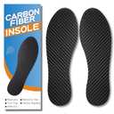 1 Pair Carbon Fiber Insole for Men Women Rigid Carbon Fiber Shoe Insert Carbon Fiber Foot Plate for Hallux Rigidus Limitus, Turf Toe，Morton's Toe (11.05” / 280mm - Men's 10.5 / Women's Size 11.5) 46