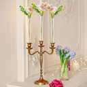 2 x 3 Pcs 7.9" Bud Vase Taper Candle Holder's Acrylic Striped Bud Vase with Silicon Rubber Case Designed Specially for Taper Candle Sizes from 22mm to 27mm for Wedding Tablescapes Decoration