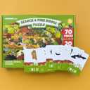 QUOKKA Search and Find Puzzles for Kids Ages 4-6 - Riddle Kids Puzzles 6-8 Years Old - 70 Unique Pcs - 20 Illustrated Guessing Cards - Engaging Children Themes - Australia Puzzle Gift for Toddlers 3-5