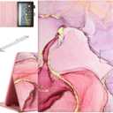 Fancity Case Fits All-New Amazon Kindle Fire HD 10 & 10 Plus (13th/11th Generation, 2023/2021 Release), PU Leather Stand Cover with Smart Auto Wake/Sleep & Pen Holder Card Slot, Marble Pink
