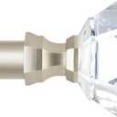 TONIAL Curtain Rods 32 to 58 Inch(2.6-4.8ft), Telescoping Splicing 3/4 Single Rods for Windows Decorative Drapery Rod with Acrylic Diamond Finial, Champagne Gold