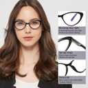 EYEURL Reading Glasses for Women 5 Pack Fashion Cat Eye Reading Glasses, Men Blue Light Blocking Readers with Spring Hinges Computer reading glasses, +2.5