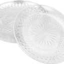 10 Pack Clear Plates 14" Clear Plastic Plates, Serving Platter Perfect for Wedding, Party, for Valentine Party Food Cake Cookie Fruits Birthday Wedding Supplies